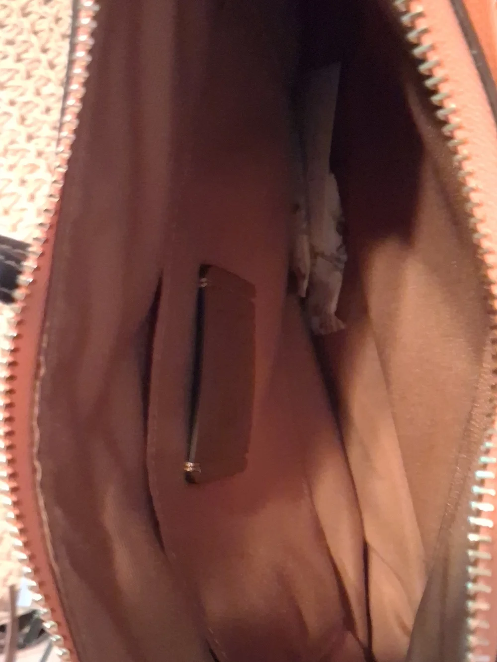Coach orange leather